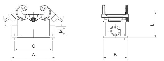 Surface Mount Base M32, Double Lever