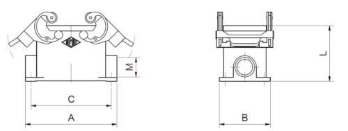 Surface Mount Housing, Double Lever