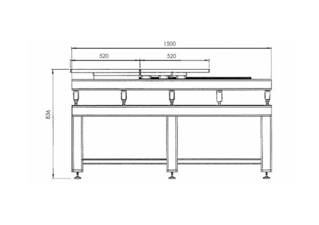 Mould table with M8 threaded plates for forged brackets - 1,5 to 3T