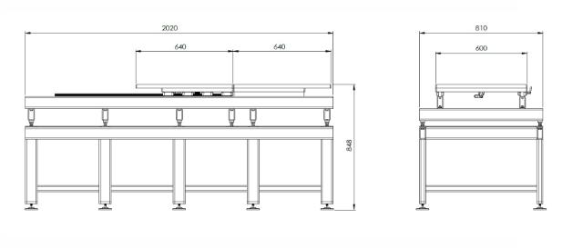 Mould Table with Mechanical Brackets 6 Tons